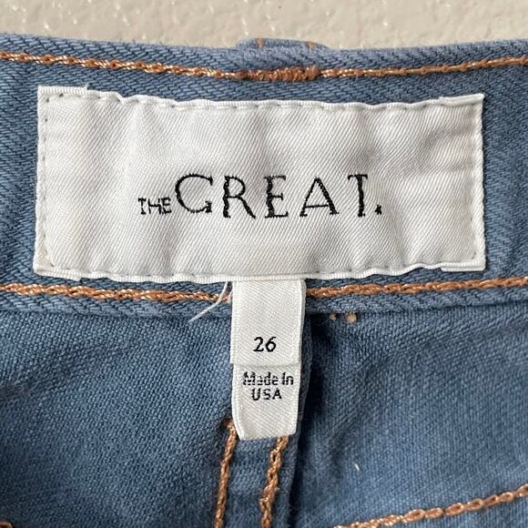 The Great Jeans Womens Size 26 Blue The Easy Roll High Rise Cropped Straight Leg - Picture 9 of 11